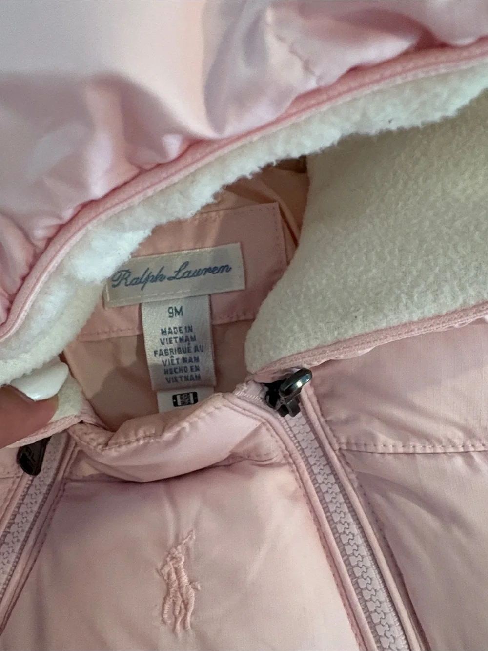 Ralph Lauren Light Pink Padded Infant Sleep Sack Bunting